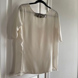 ZARA white elegant chiffon blouse